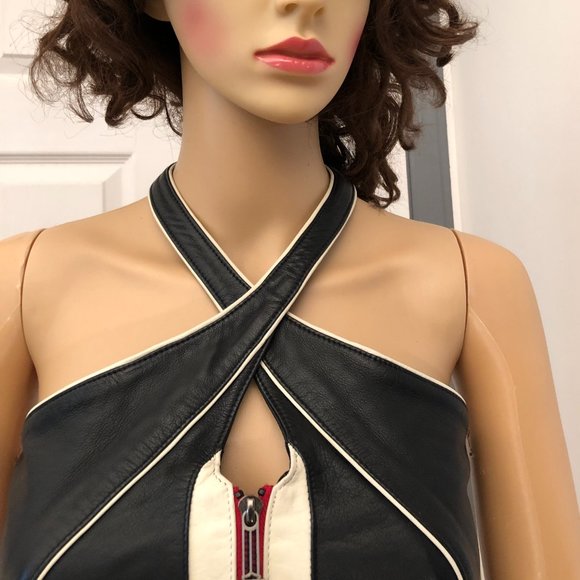 HARLEY DAVIDSON LADIES LEATHER ZIP HALTER - Picture 2 of 5